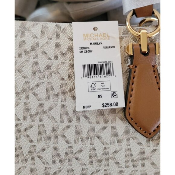 Michael Kors Marilyn Small Crossbody Bag Vanilla Acorn - Picture 6 of 9